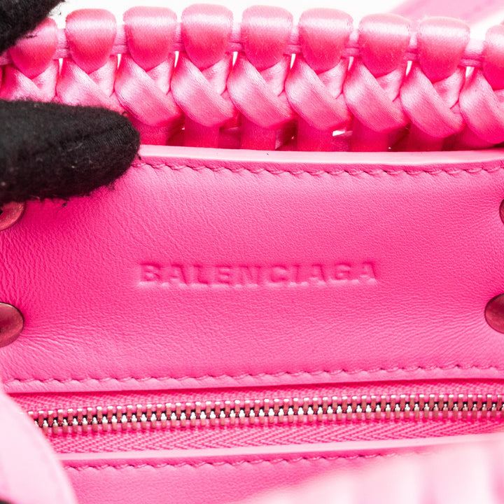 Top Quality Balenciaga Mini Tote Bag 2023s Valentine’s day Limited Edition Fabric Pink SHW
