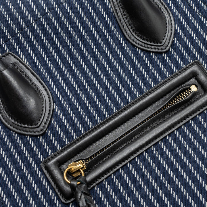 Top Quality Celine phantom luggage bag canvas /  leather dark blue / black