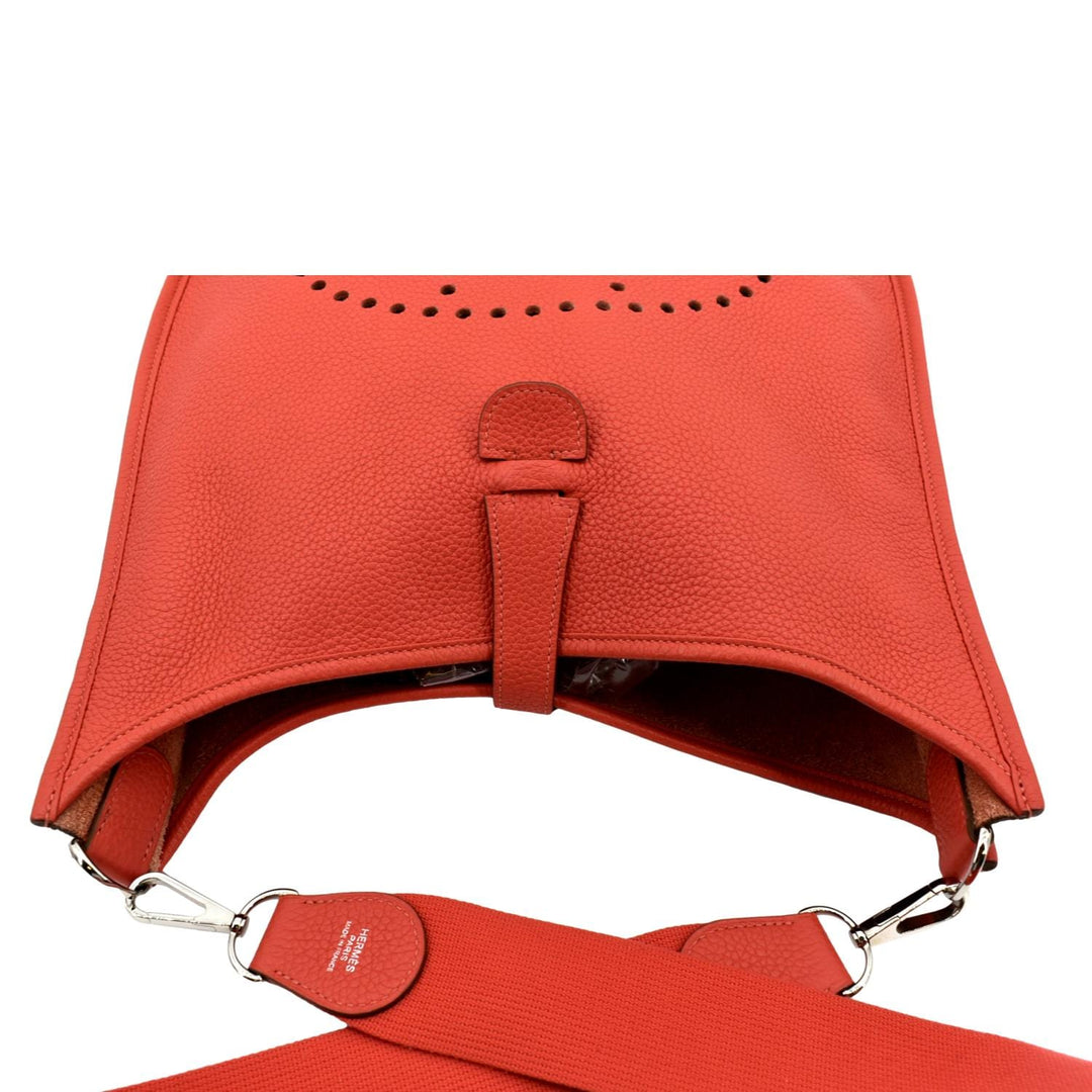 Top quality Hermes Evelyne Gen III GM Clemence Leather Crossbody Bag Red