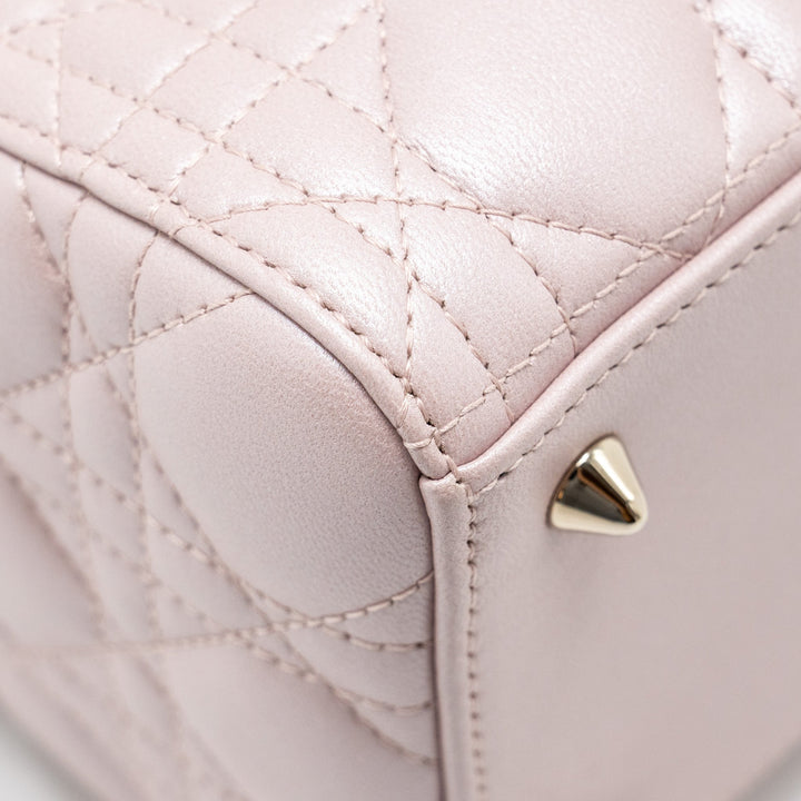 Top quality Dior Medium Lady Top quality Dior Lambskin Iridescent Pink