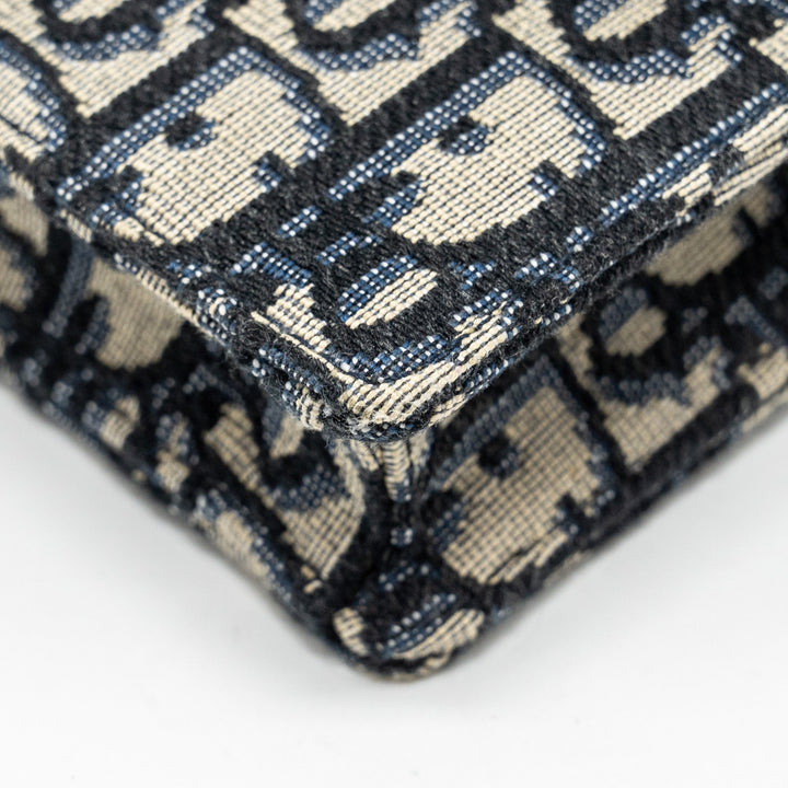 Top quality Dior Saddle Belt Bag/Pouch Blue Oblique Jacquard Canvas