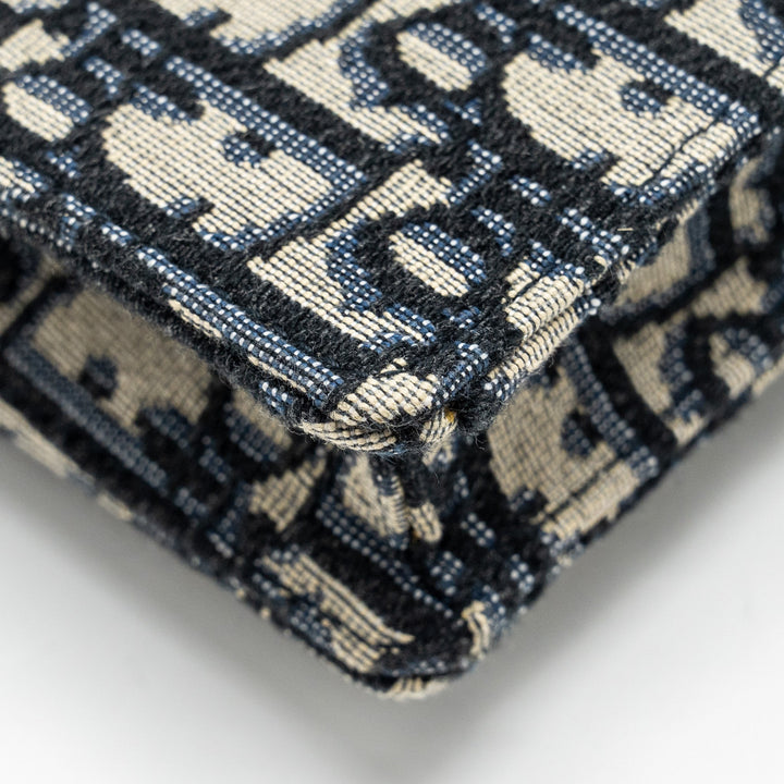 Top quality Dior Saddle Belt Bag/Pouch Blue Oblique Jacquard Canvas