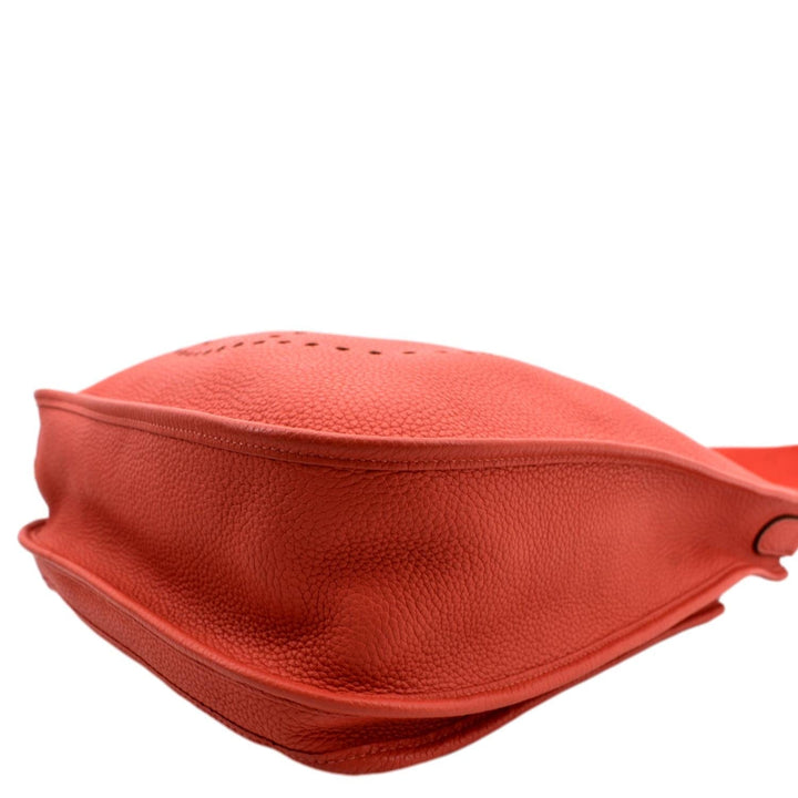 Top quality Hermes Evelyne Gen III GM Clemence Leather Crossbody Bag Red
