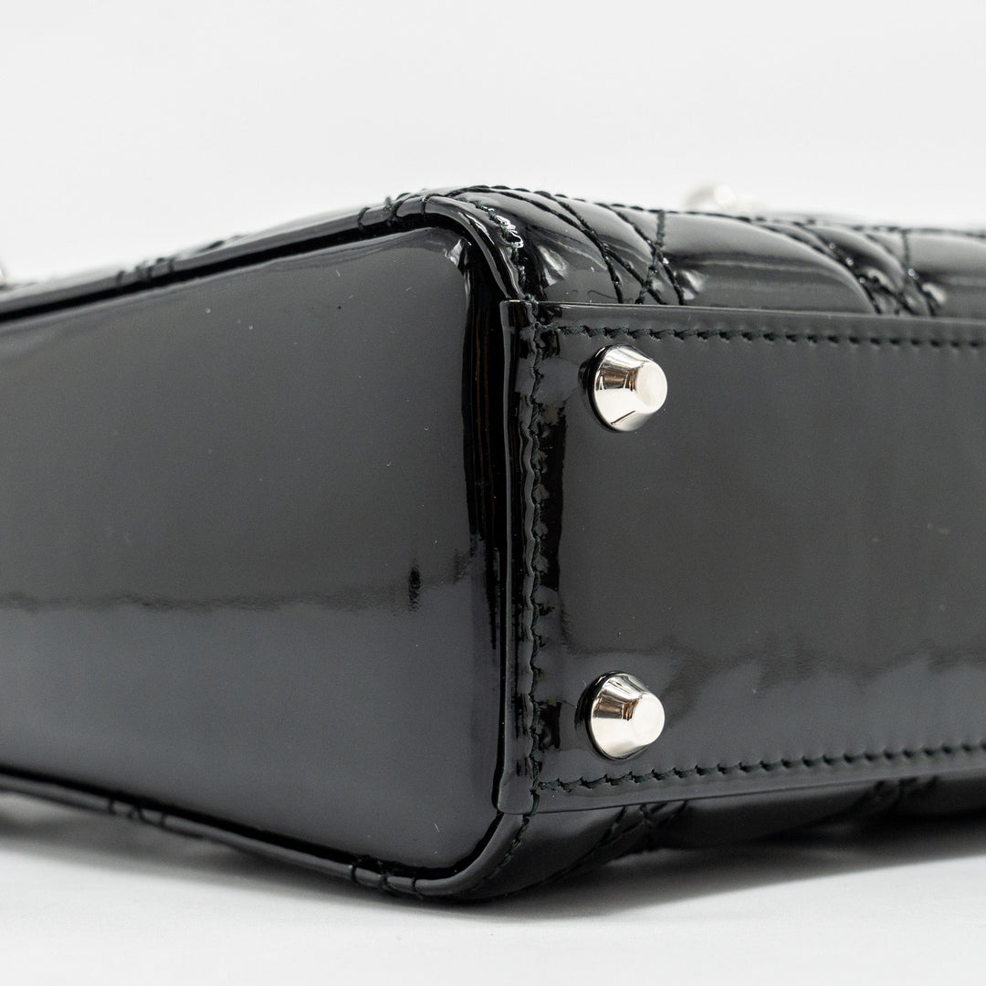 Dior Mini Lady Dior Patent Black