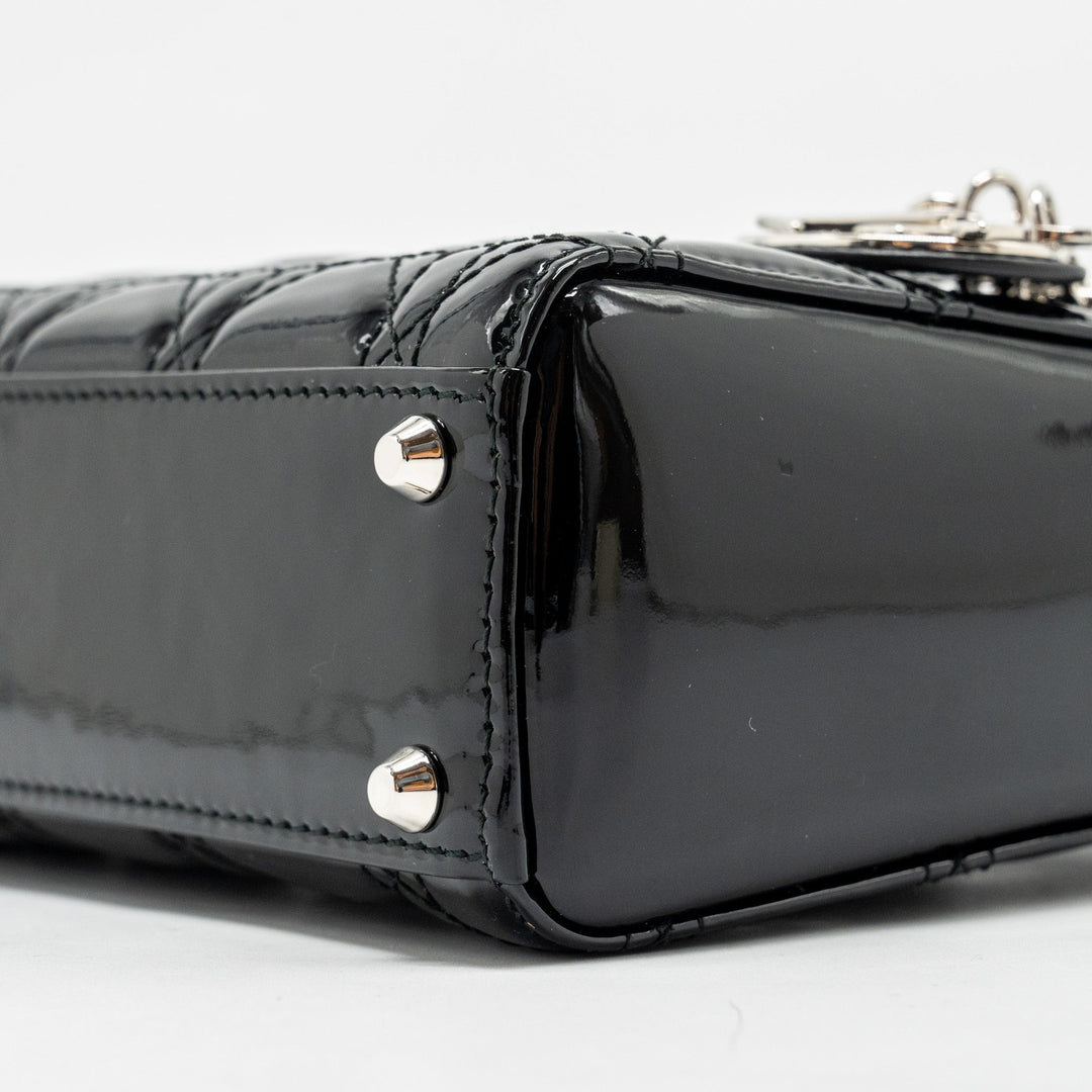 Dior Mini Lady Dior Patent Black