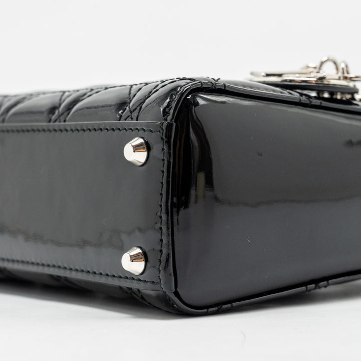 Dior Mini Lady Dior Patent Black