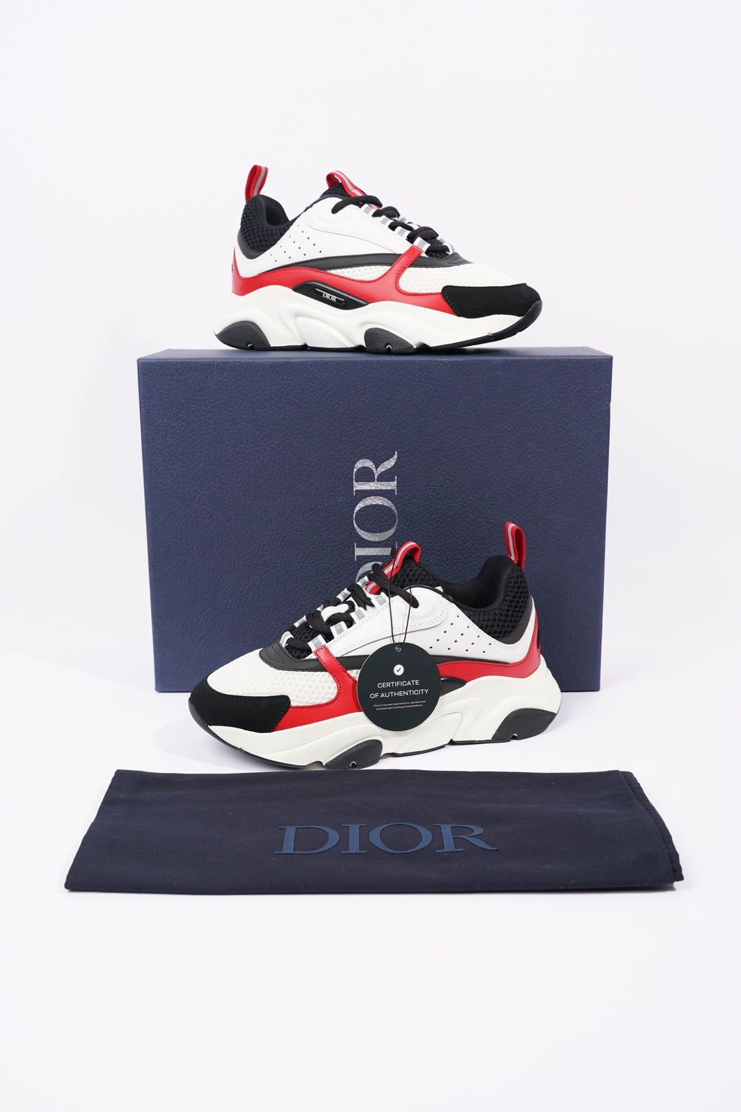 Christian Dior Womens B22 White / Black / Red EU 37 / UK 4