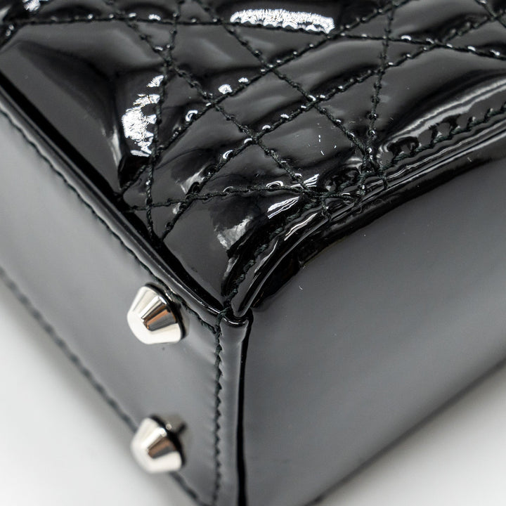 Dior Mini Lady Dior Patent Black