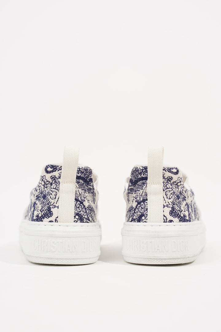 Christian Dior Womens Toile De Jouye Slip On Sneaker Off White Blue EU 39.5 / UK 6.5