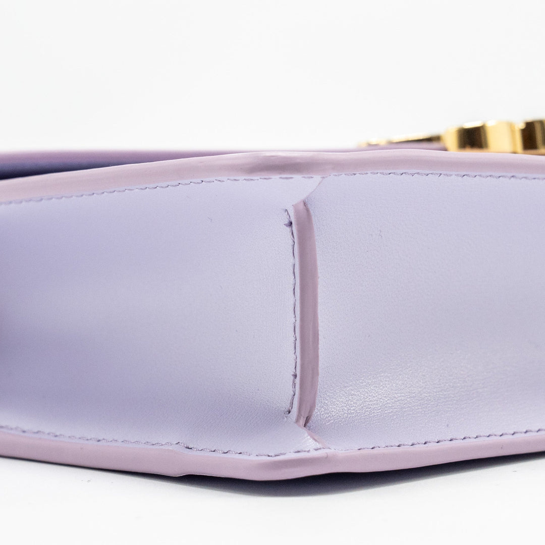 Top Quality Celine Triomphe Wallet on Chain Margo Shiny Calfskin Light Lavender