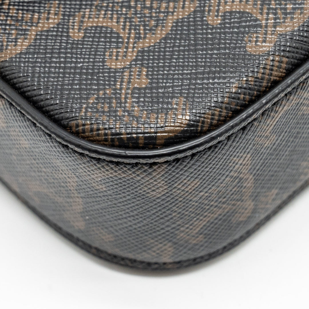 Celine Triomphe Shouder Bag Triomphe Canvas / Calfskin Tan
