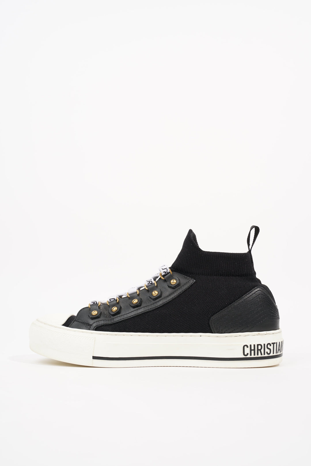 Christian Dior Womens Walk n' Dior Black White EU 37 / UK 4