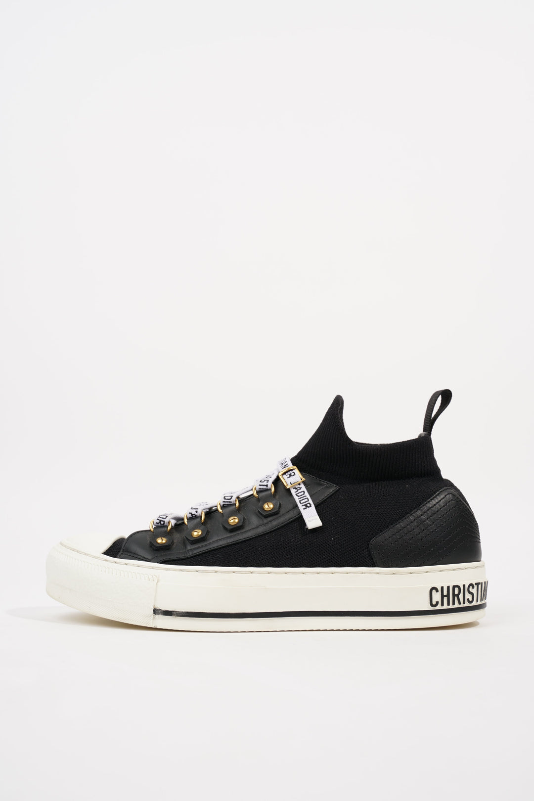 Christian Dior Womens Walk n' Dior Black White EU 37 / UK 4