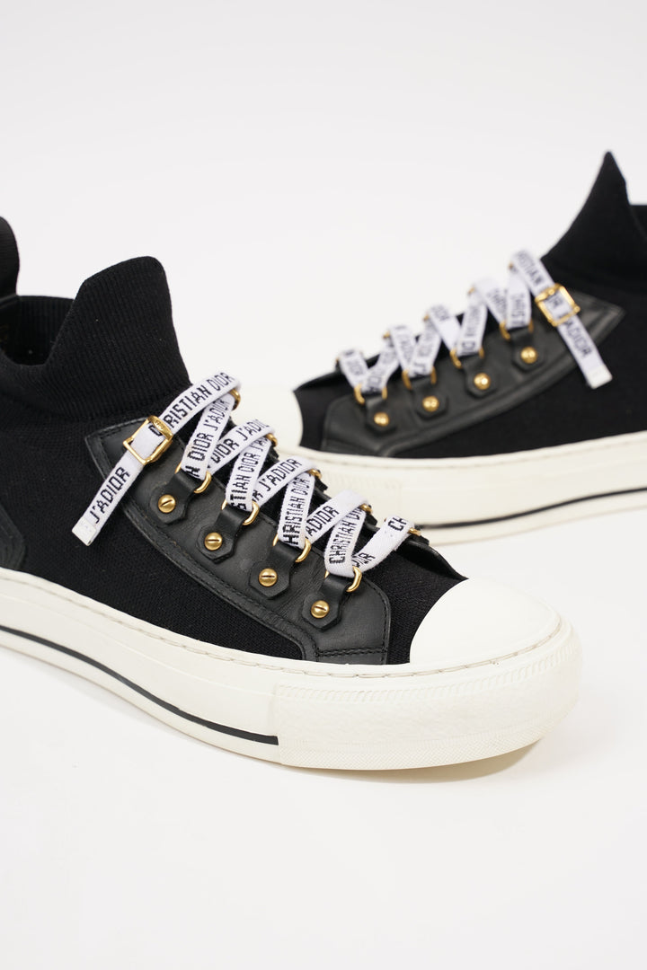 Christian Dior Womens Walk n' Dior Black White EU 37 / UK 4