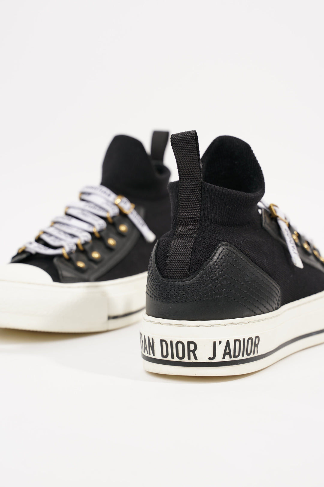 Christian Dior Womens Walk n' Dior Black White EU 37 / UK 4
