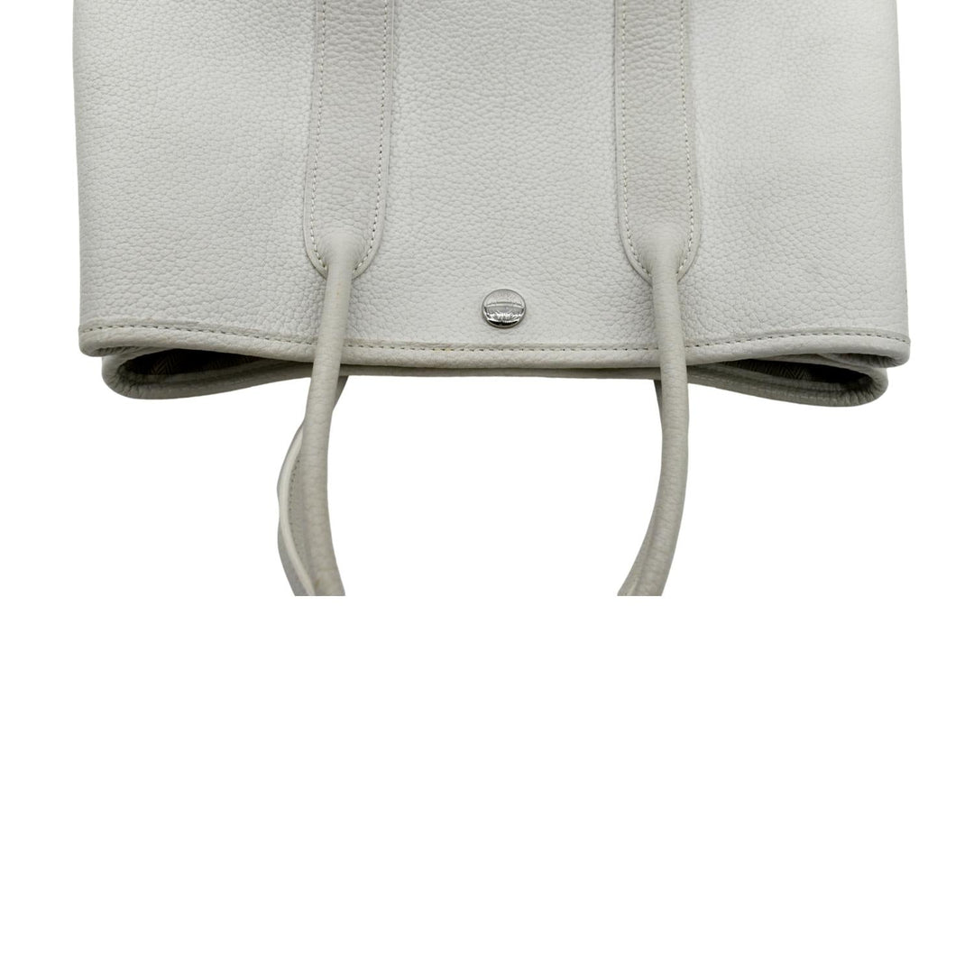 Top quality Hermes Garden Party Leather Tote Bag White