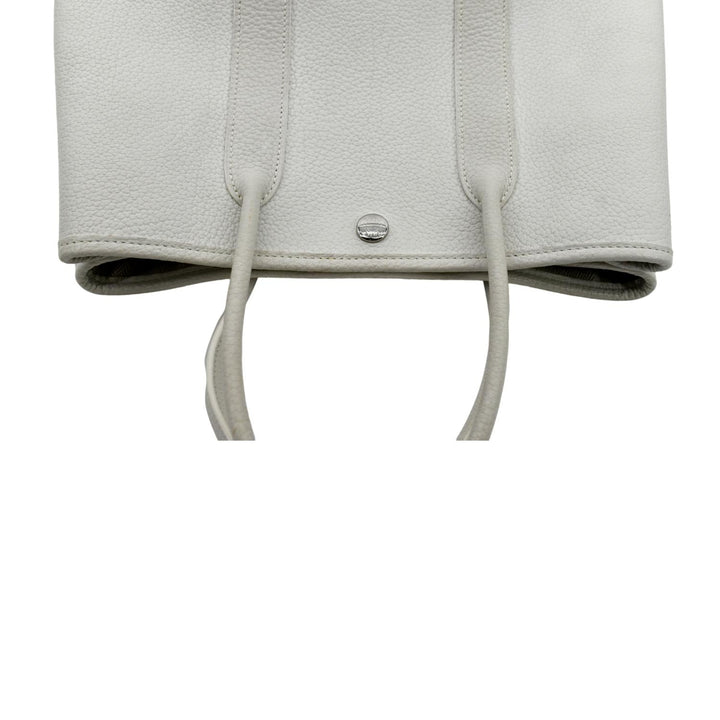 Top quality Hermes Garden Party Leather Tote Bag White