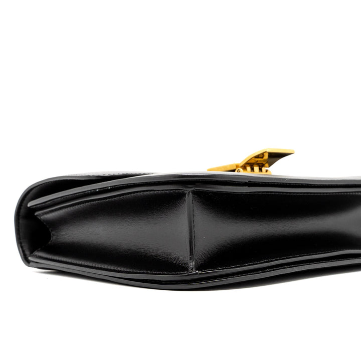 Top Quality Celine Medium Classic Box Calfskin Black Brushed