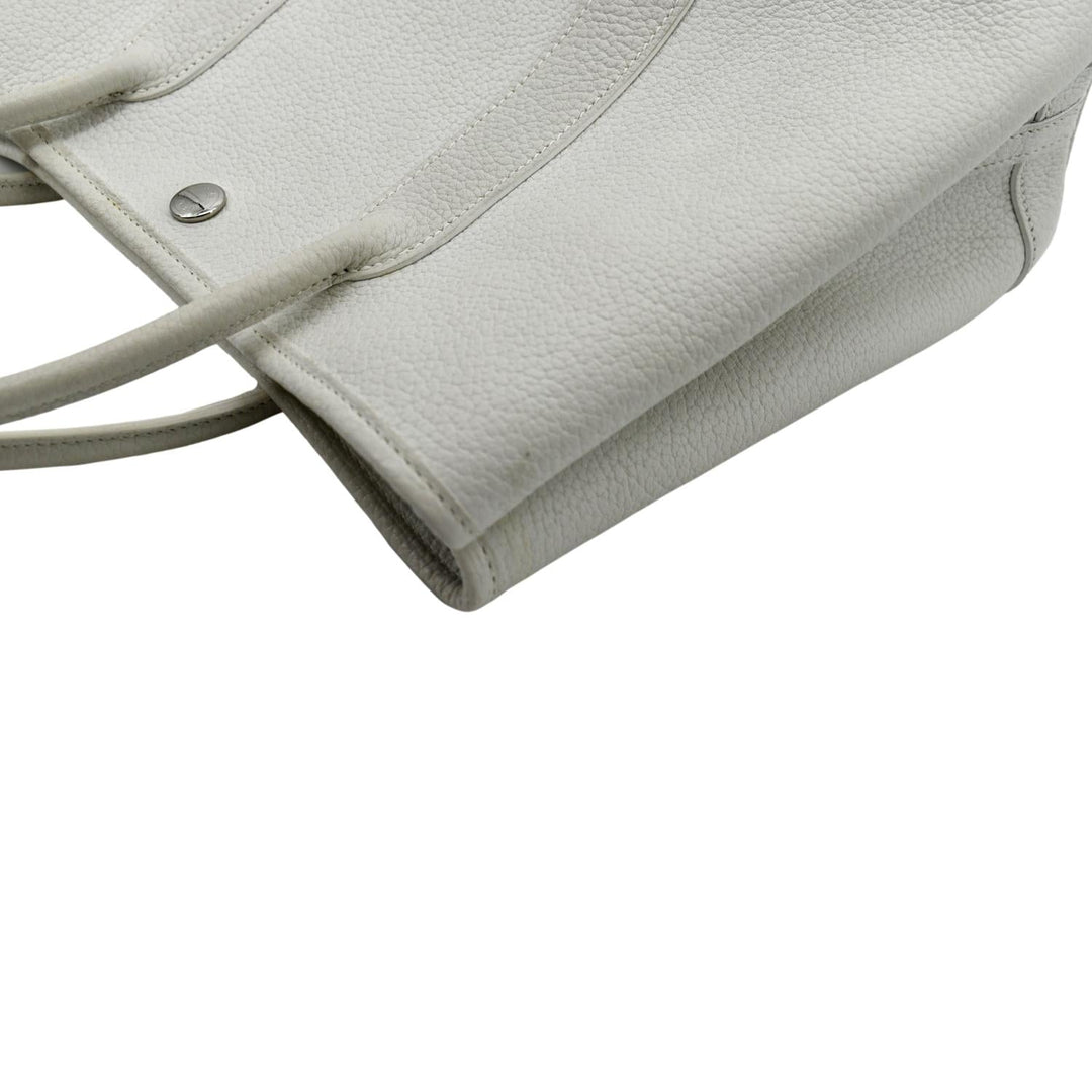 Top quality Hermes Garden Party Leather Tote Bag White