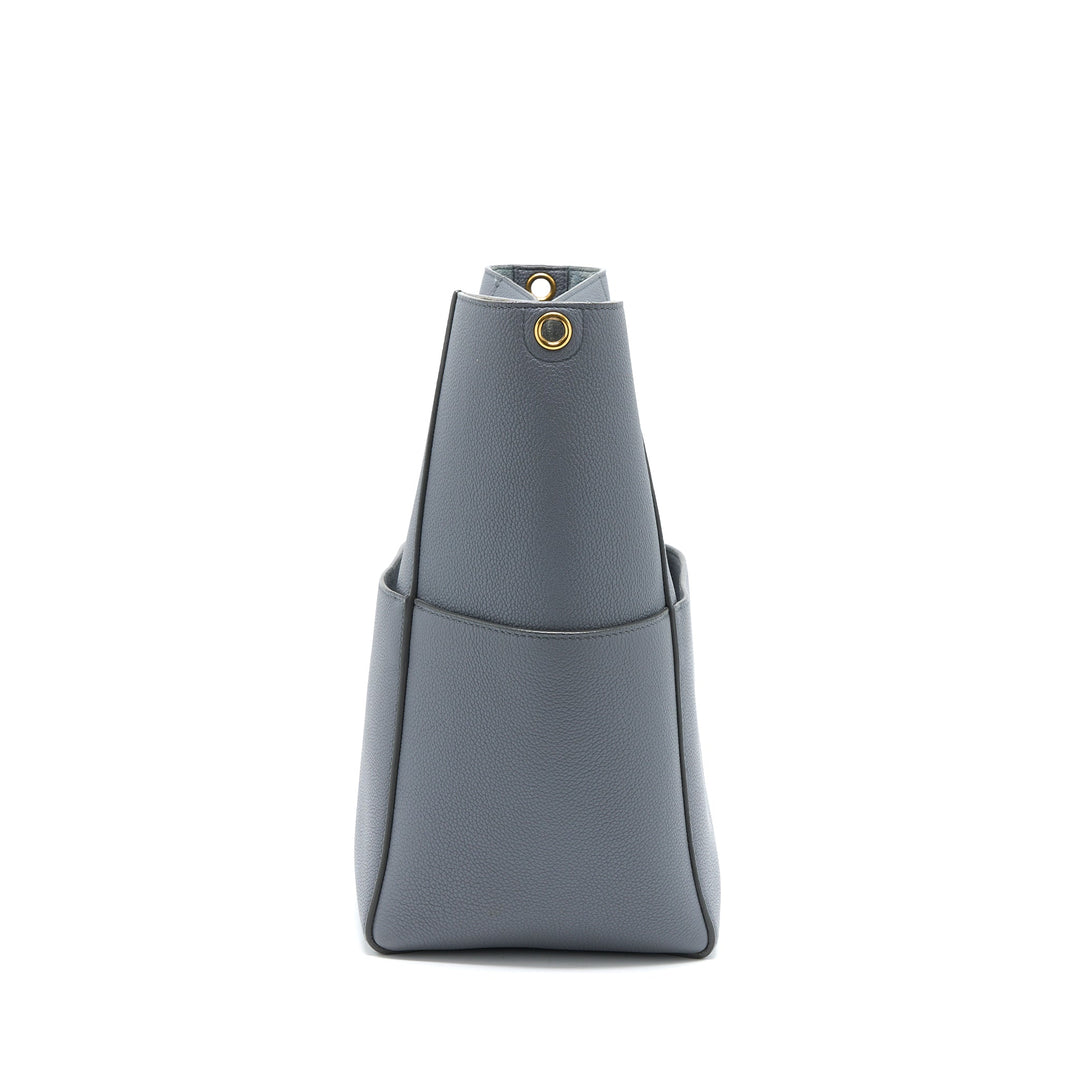 Celine Sangle Bucket Bag Calfskin Grey