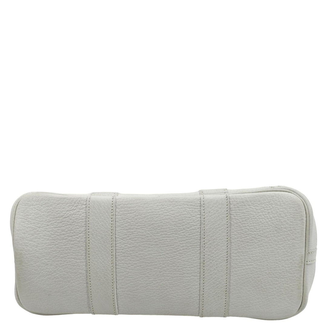 Hermes Garden Party Leather Tote Bag White