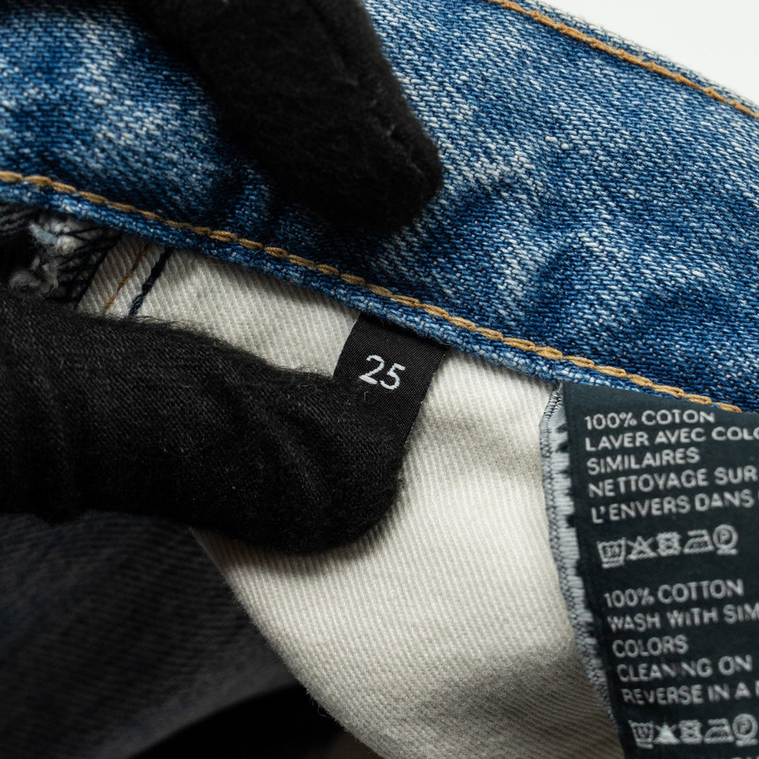 Top Quality Celine Size 25 Margaret Gourmettes Jeans Cotton in Union Wash Denim Blue