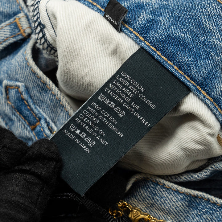 Top Quality Celine Size 25 Margaret Gourmettes Jeans Cotton in Union Wash Denim Blue