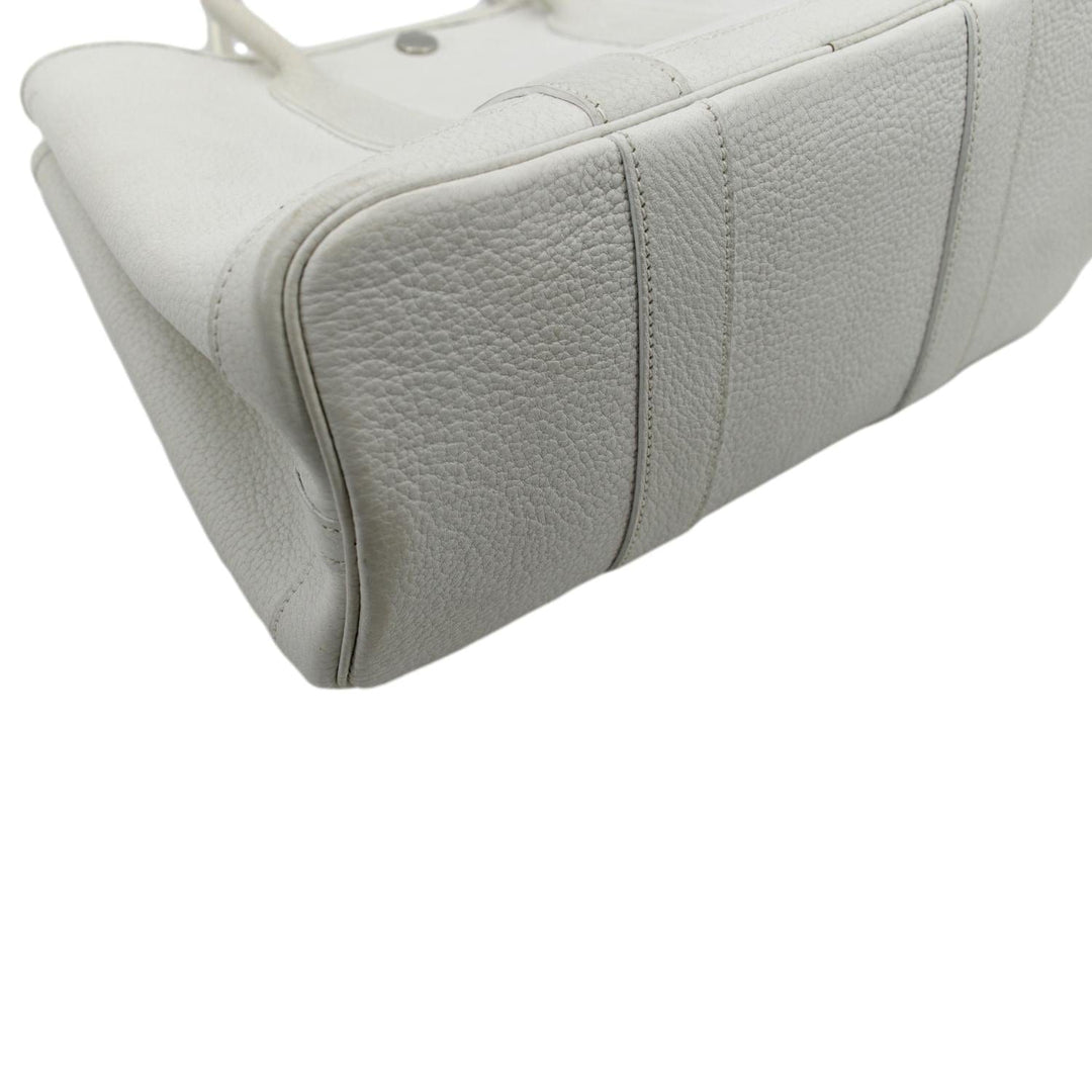 Top quality Hermes Garden Party Leather Tote Bag White