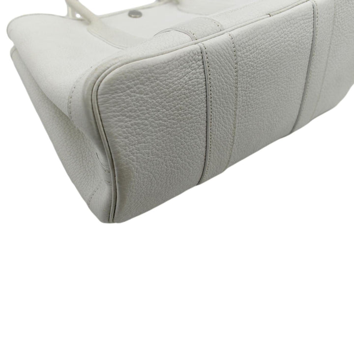 Top quality Hermes Garden Party Leather Tote Bag White