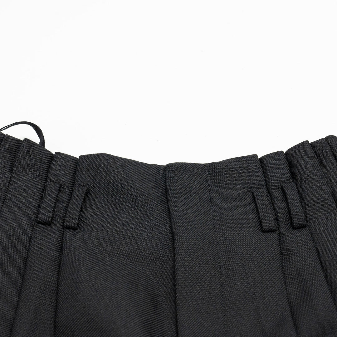 Top Quality Celine Size 34 Pantalon Margaret Gabardine Straight Pants Wool/Mohair Black