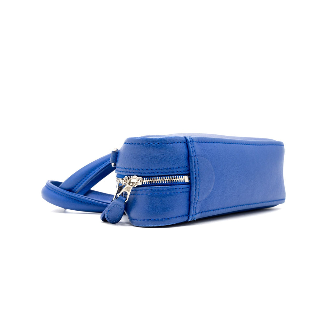 Top Quality Balenciaga Triangle Duffle Bag Calfskin Blue SHW