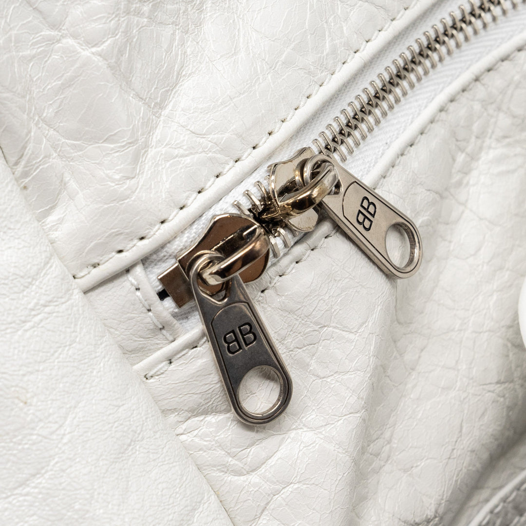 Top Quality Balenciaga Superbusy XS Sling Bag Calfskin Optic White SHW