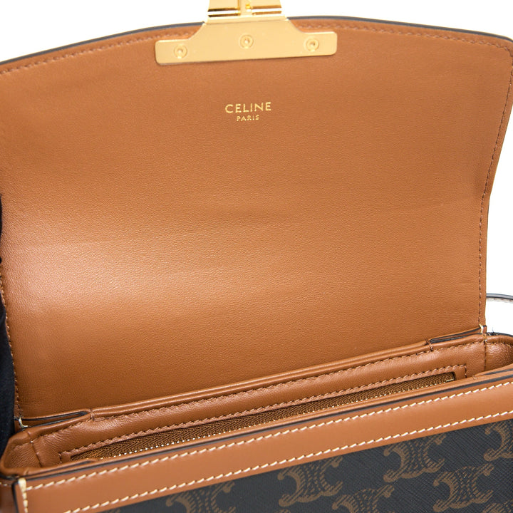 Top Quality Celine Teen Triomphe Bag In Triomphe Canvas And Calfskin