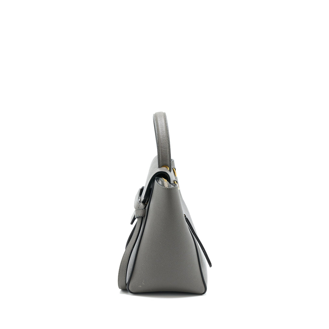 Top Quality Celine Belt Bag Grained Calfskin Grey
