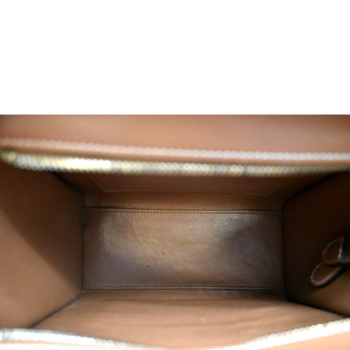 Celine Luggage Denim Leather Tote Crossbody Bag Bicolor