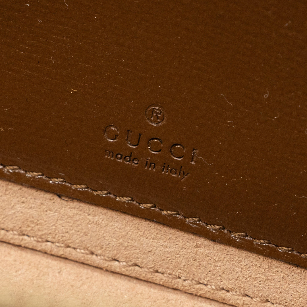 GUCCI MINI CROSSBODY BOX BAG INTERLOCKING GG Supreme CANVAS / LEATHER