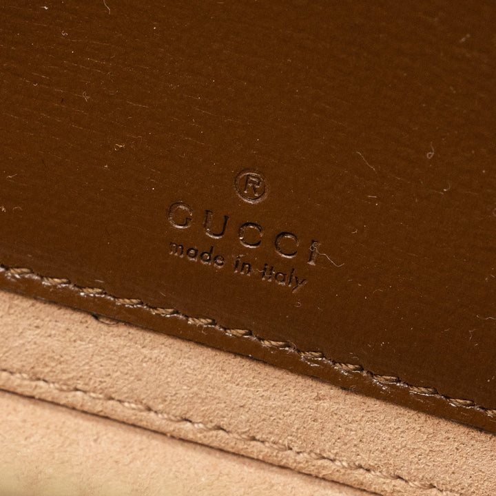 GUCCI MINI CROSSBODY BOX BAG INTERLOCKING GG Supreme CANVAS / LEATHER