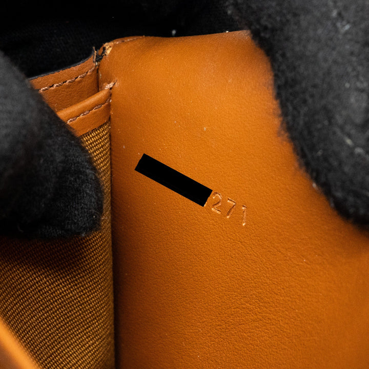 Top Quality Celine Wallet on Strap Triomphe Canvas/Smooth Lambskin TAN
