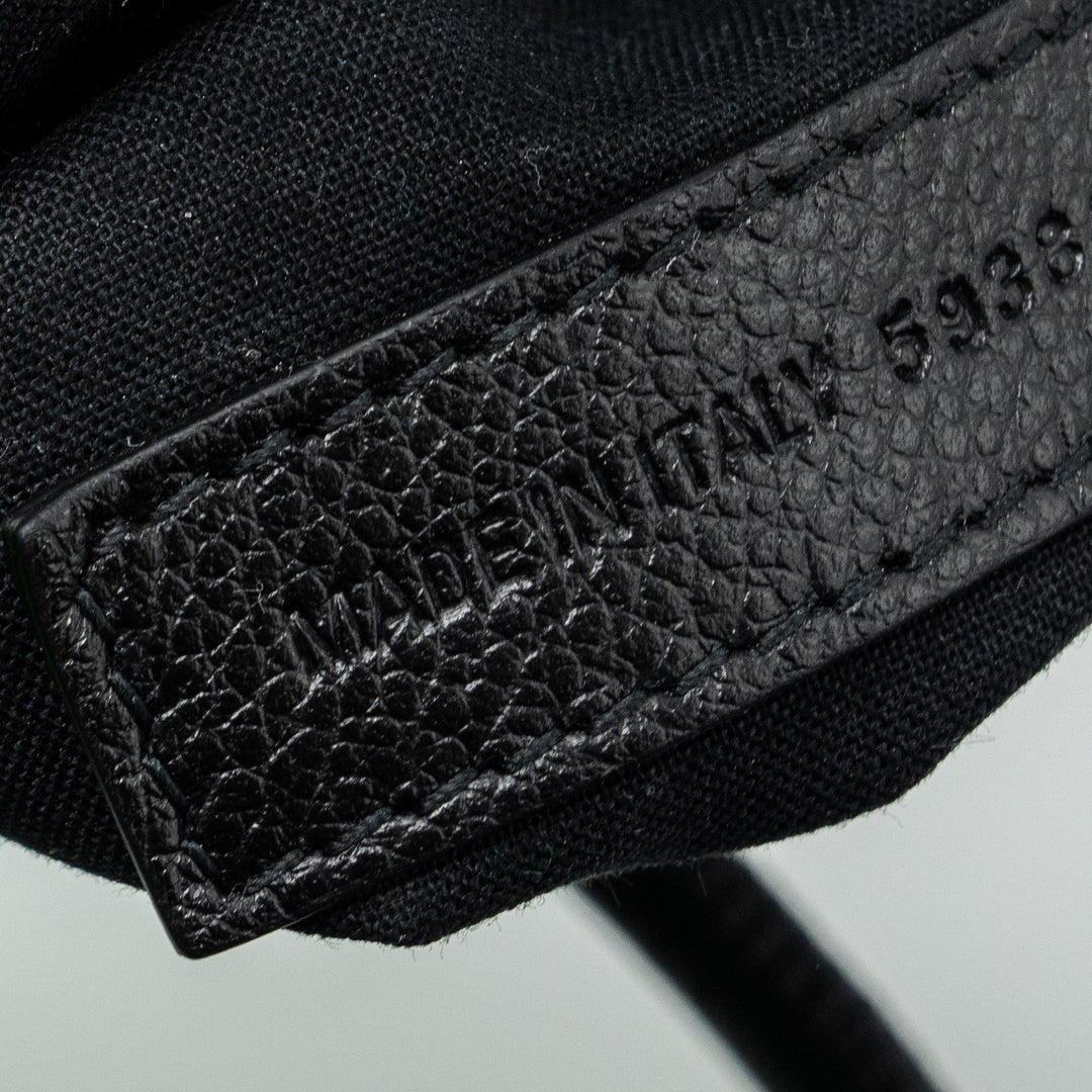 Top Quality Balenciaga Shopping iPhone holder croc-embossed leather Green/Black SHW