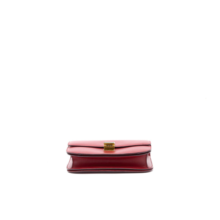 Celine Medium Classic Box Calfskin Red