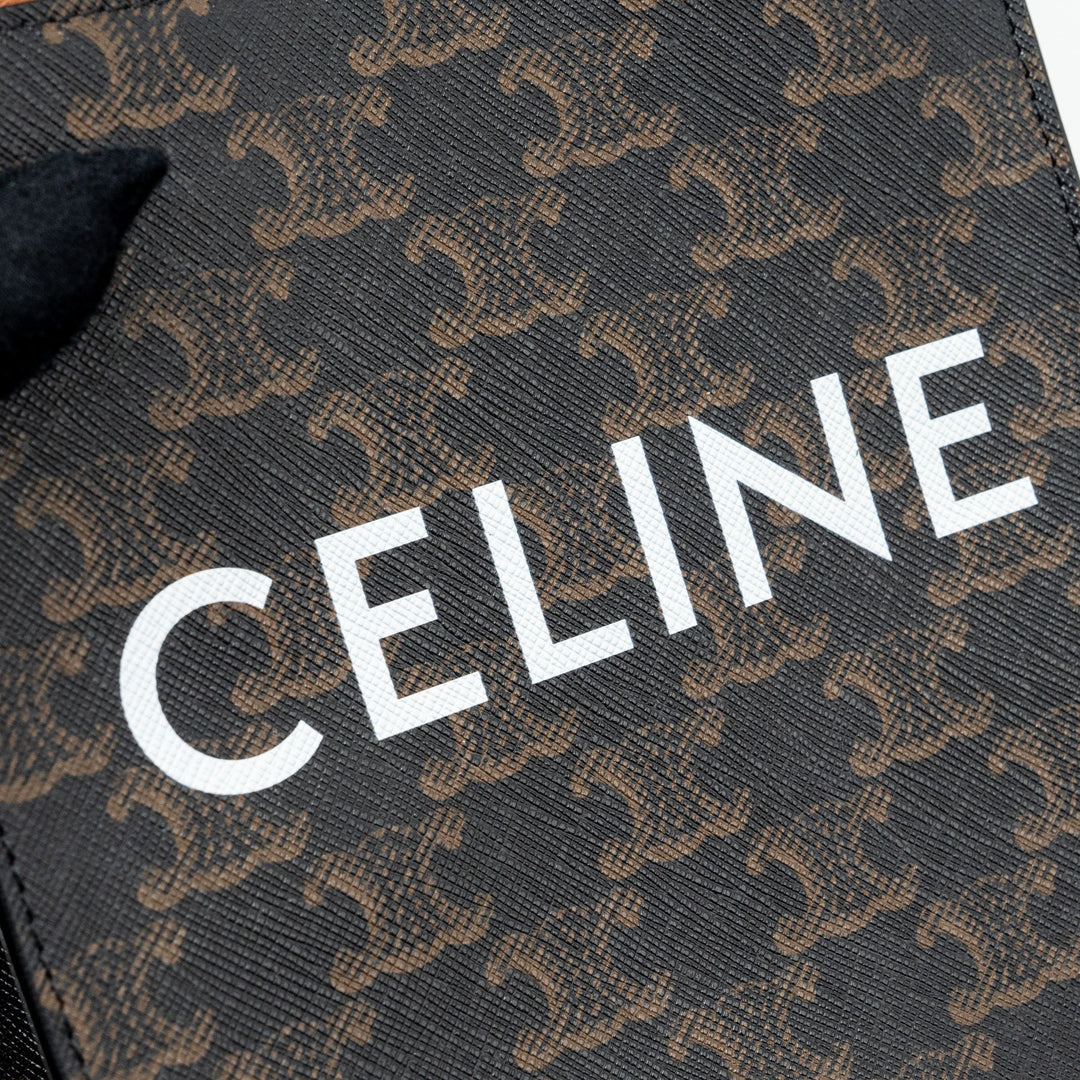 Celine MINI VERTICAL CABAS TRIOMPHE CANVAS BROWN