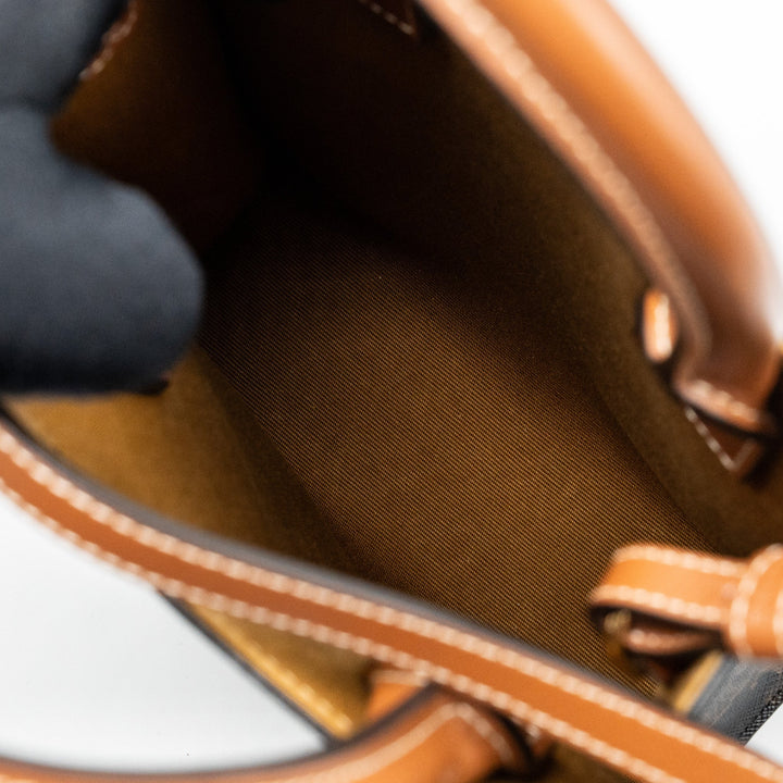 Celine MINI VERTICAL CABAS TRIOMPHE CANVAS BROWN