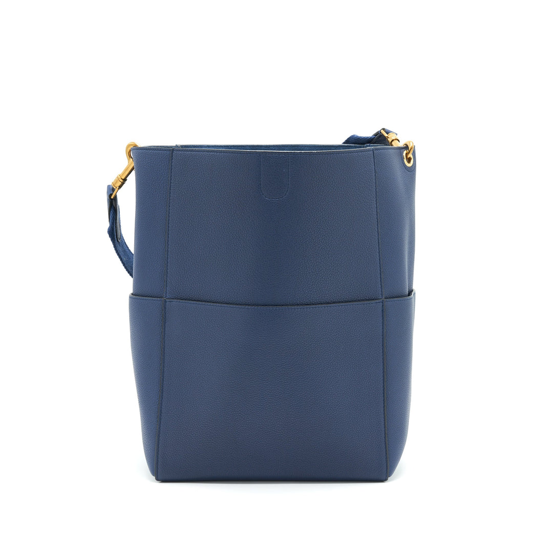 Celine Sangle Bucket Bag Navy new logo