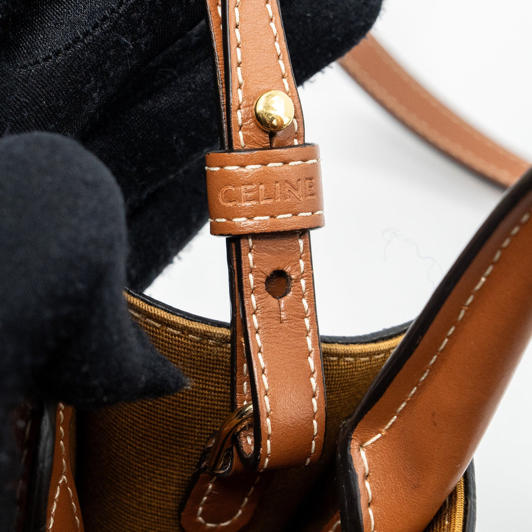 Top Quality Celine MINI VERTICAL CABAS TRIOMPHE CANVAS BROWN