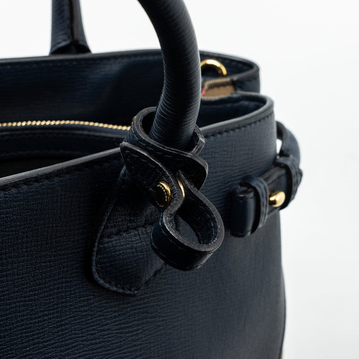 Burberry THE Large BANNER BAG CALFSKIN Dark Blue/MULTICOLOUR GHW