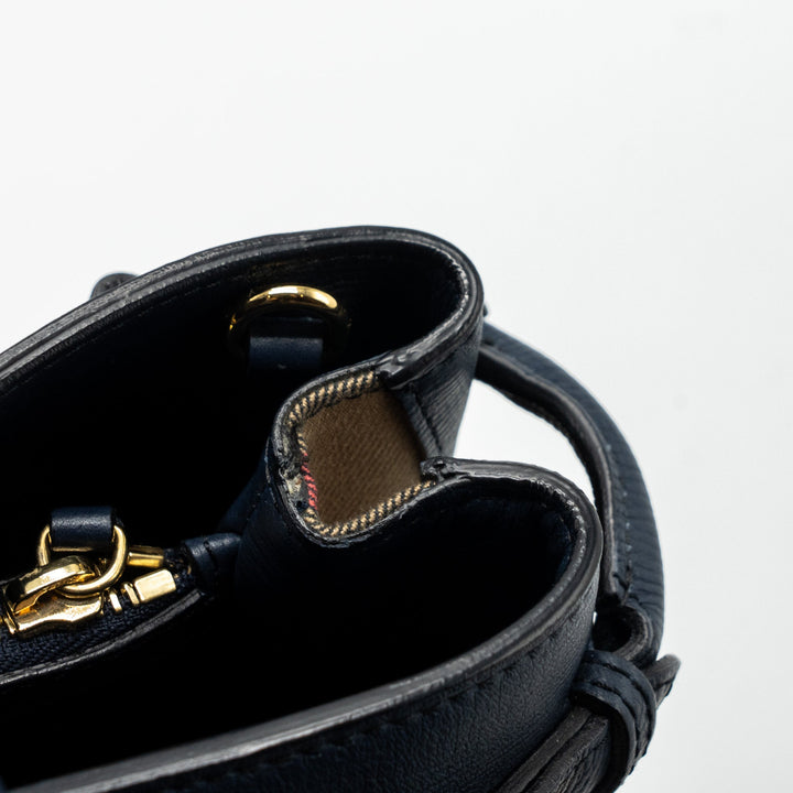 Burberry THE Large BANNER BAG CALFSKIN Dark Blue/MULTICOLOUR GHW