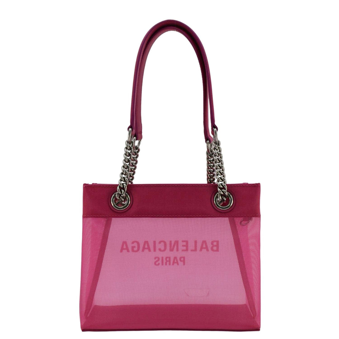 Top Quality Balenciaga Duty Free Mesh Tote Bag Fuchsia