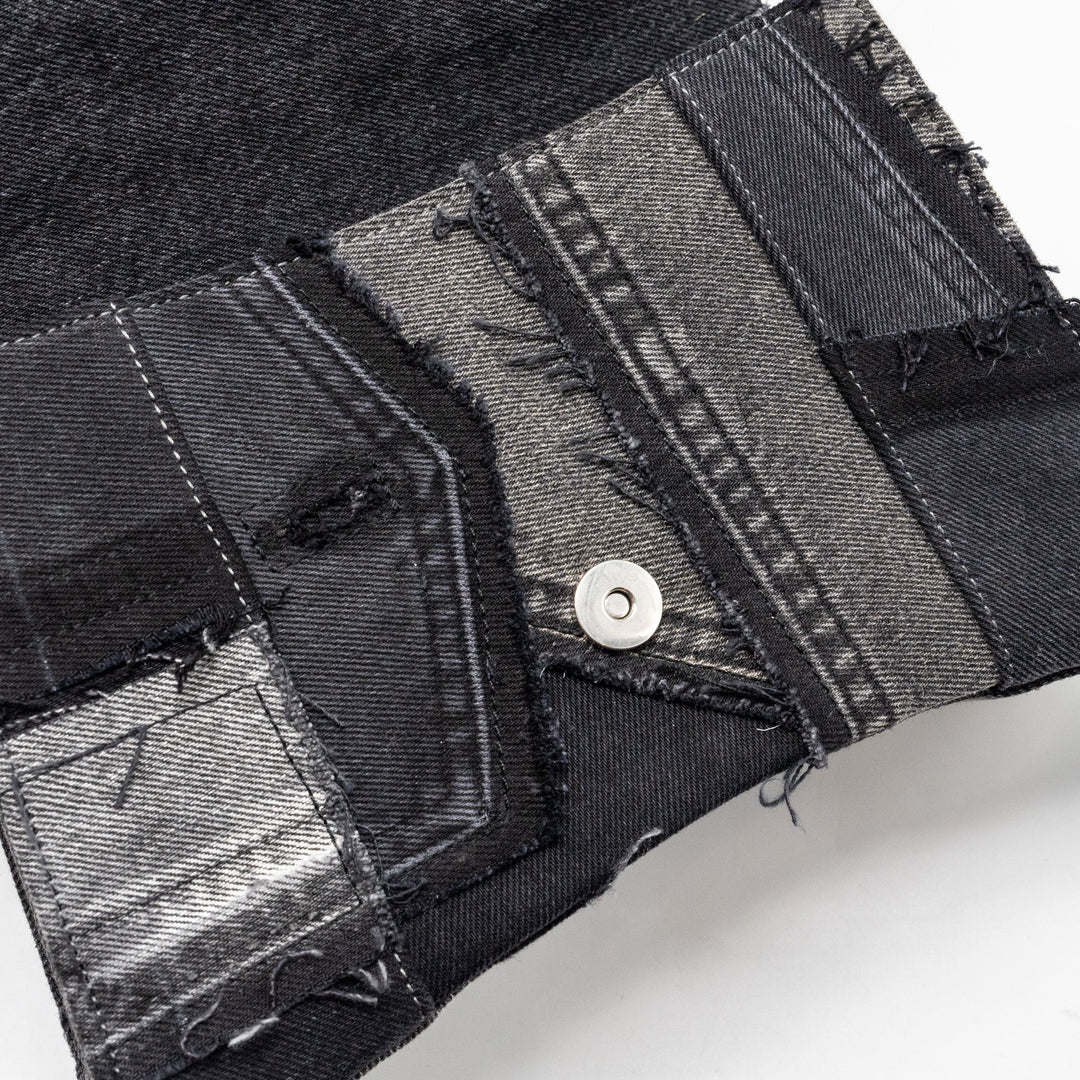 Top Quality Balenciaga medium hourglass bag limited edition denim black/multicolour SHW