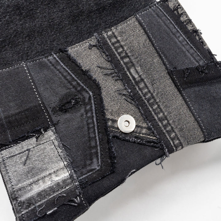 Top Quality Balenciaga medium hourglass bag limited edition denim black/multicolour SHW