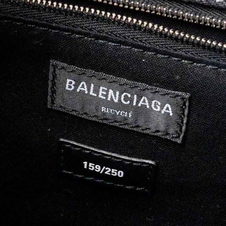 Top Quality Balenciaga medium hourglass bag limited edition denim black/multicolour SHW